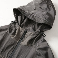 Load image into Gallery viewer, Color-blocked Large Pocket Shooded Windbreaker