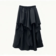 Load image into Gallery viewer, Japanese High-waist Asymmetrical Ruffle Wide-leg Skirt-pants