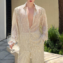 Load image into Gallery viewer, Stage Tassels Sequins Tops Pants Suits