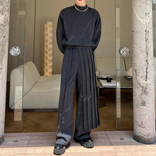 Load image into Gallery viewer, Retro Round Neck Cardigan Trousers Detachable Skirt Three-piece Set