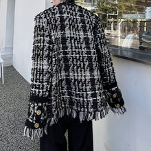 Load image into Gallery viewer, French Wool Fringed Shoulder Padded Jacket