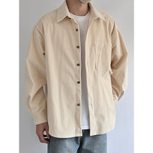 Load image into Gallery viewer, Corduroy Zip-up Pockets Soft Shirts