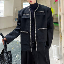 Load image into Gallery viewer, Collarless Handmade Chain Loose Jacket