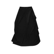 Load image into Gallery viewer, Black Drawstring Irregular Skirt