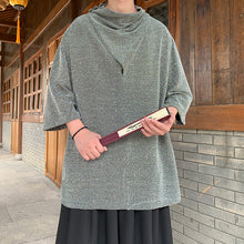 Load image into Gallery viewer, Pile Collar Half Sleeve Loose T-shirt