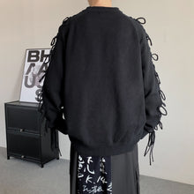 Load image into Gallery viewer, Solid Color Fringed Crew Neck Knitted Sweater