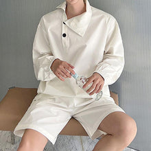 Load image into Gallery viewer, Stand Collar Side Button Tops Shorts Casual Suits