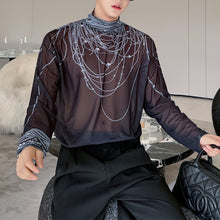 Load image into Gallery viewer, Loose Bead Print Slim Fit Long Sleeve Shirt