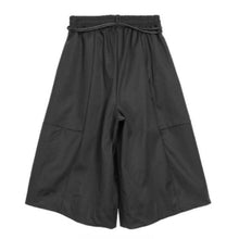 Load image into Gallery viewer, Women's Large Pockets Elastic-waist Draped Loose Cropped Wide-leg Culottes