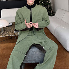 Load image into Gallery viewer, Contrast Color Patchwork Washed Denim Suit