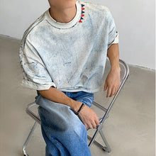 Load image into Gallery viewer, Tie-dyed Straight Shoulder T-shirt