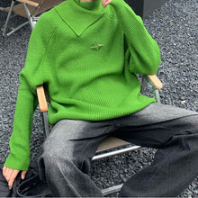 Load image into Gallery viewer, Double Collar Lazy Bottoming Sweater