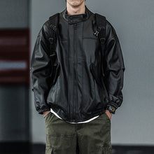 Load image into Gallery viewer, Vintage Leather Winter Stand Collar PU Jacket