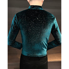 Load image into Gallery viewer, Gold Velvet Half Turtleneck Bottoming Shirt