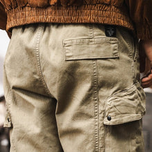Load image into Gallery viewer, Vintage Loose Cotton Big Pockets Cargo Pants