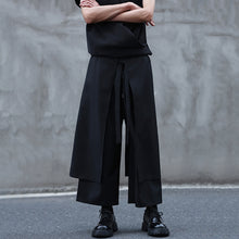 Load image into Gallery viewer, Japanese Fake Two-piece Draped Straight Wide-leg Pants