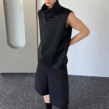 Load image into Gallery viewer, Pile Neck Sleeveless Vest Tops