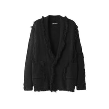 Load image into Gallery viewer, Raw Edge Star Pattern Cardigan Sweater