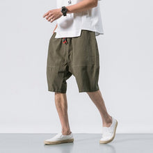 Load image into Gallery viewer, Cotton and Linen Loose Elastic Waist Shorts