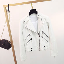 Load image into Gallery viewer, PU Leather Short Slim Jacket