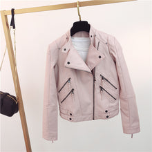 Load image into Gallery viewer, PU Leather Short Slim Jacket