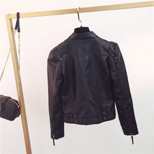 Load image into Gallery viewer, PU Leather Short Slim Jacket