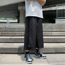 Load image into Gallery viewer, Japanese Style Fake Two Piece Side Ribbon Pants