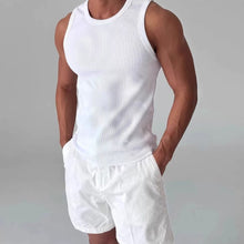 Load image into Gallery viewer, Heavyweight Ribbed Knit Tank Top Slim Fit Workout Gym Shirt