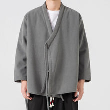 Load image into Gallery viewer, Thickened Diagonal-front Loose-fitting Belted Jacket