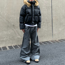 Load image into Gallery viewer, Detachable Faux Fur Hood Winter Loose Jacket