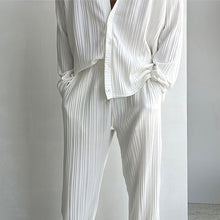 Load image into Gallery viewer, Textured V-neck Cardigan and Trousers Set