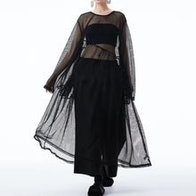 Load image into Gallery viewer, Women's Elegant Sheer Mesh Midi Dress