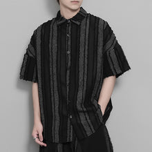 Load image into Gallery viewer, Retro Vertical Striped Fringe Patchwork Shirt