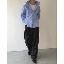 Load image into Gallery viewer, Striped Loose Blue Casual Shirt