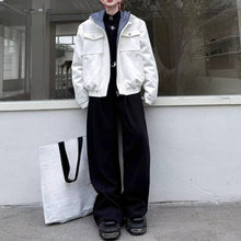 Load image into Gallery viewer, American Retro Plaid Patchwork Faux Two-piece Jacket