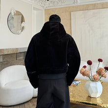 Load image into Gallery viewer, Detachable Reversible Faux Mink PU Leather Jacket