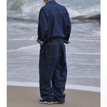 Load image into Gallery viewer, Denim Straight Wide-leg Jumpsuit