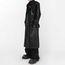 Load image into Gallery viewer, Leather Metal Button Double-layered Coat