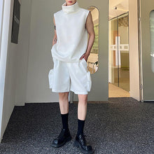 Load image into Gallery viewer, Pile Neck Sleeveless Vest Tops