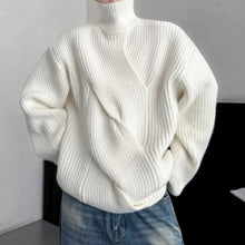 Load image into Gallery viewer, 3D Twisted Turtleneck Pullover Sweater