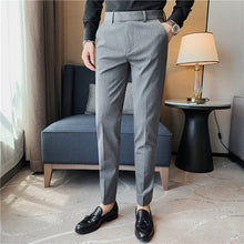 Load image into Gallery viewer, Striped Casual Naples Slim-fit Trousers