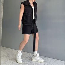 Load image into Gallery viewer, Retro Crimping Workwear Waistcoat Suit