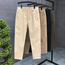 Load image into Gallery viewer, Straight-leg Slim-fit Stretch Trousers