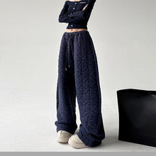 Load image into Gallery viewer, Diamond Check Thickened Cuffed Casual Pants