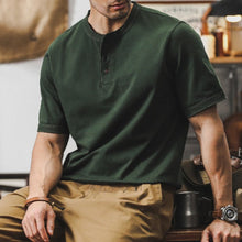 Load image into Gallery viewer, 320g Heavyweight Loose Fit Henley T-Shirt