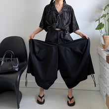 Load image into Gallery viewer, Irregular 3D Drawstring Loose Wide-leg Pants