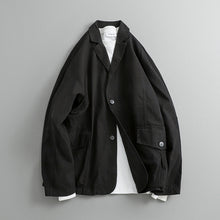 Load image into Gallery viewer, Loose Cotton Suit Collar Jacket