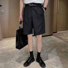 Load image into Gallery viewer, Business Casual Solid Color Belt Shorts