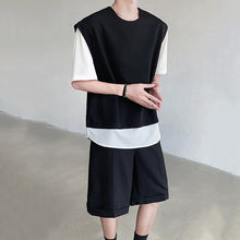 Load image into Gallery viewer, Fake Two Piece Knitted Contrast Color Two Piece Set