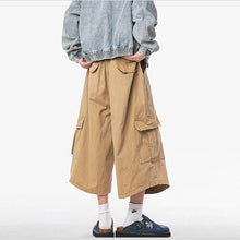 Load image into Gallery viewer, Loose Straight Wide-leg Casual Cropped Trousers